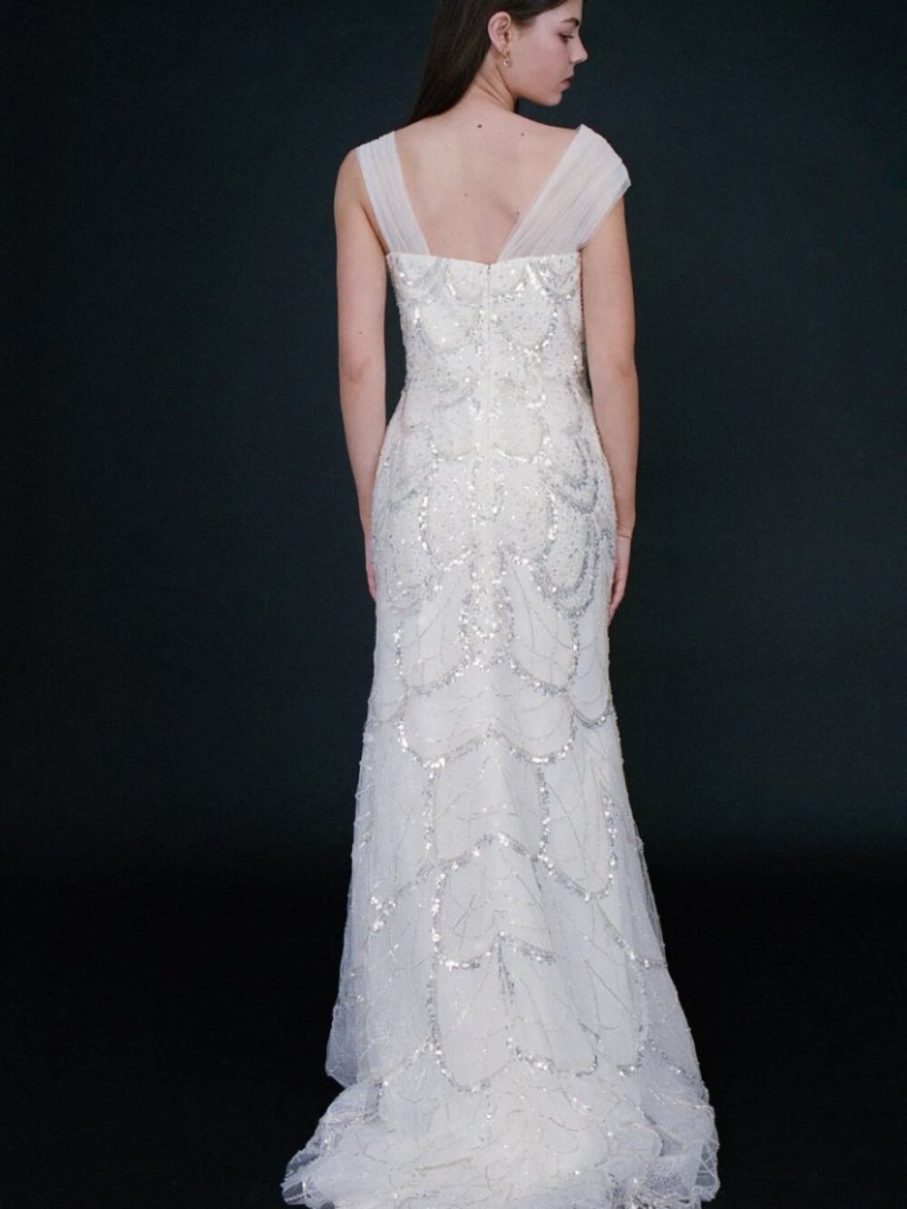 New with tag Style G2505 - Selena Judy Bridal Sequin Mermaid Wedding Dress - Picture 2 of 9